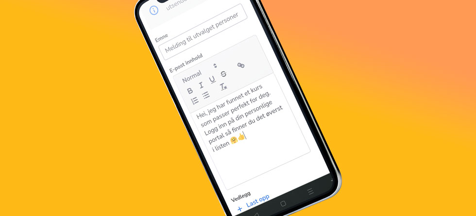 Effektiv e-post-utsendelse for målrettet kommunikasjon