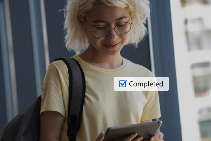A person who has completed an eLearning course — with documented tracking of time, score and result